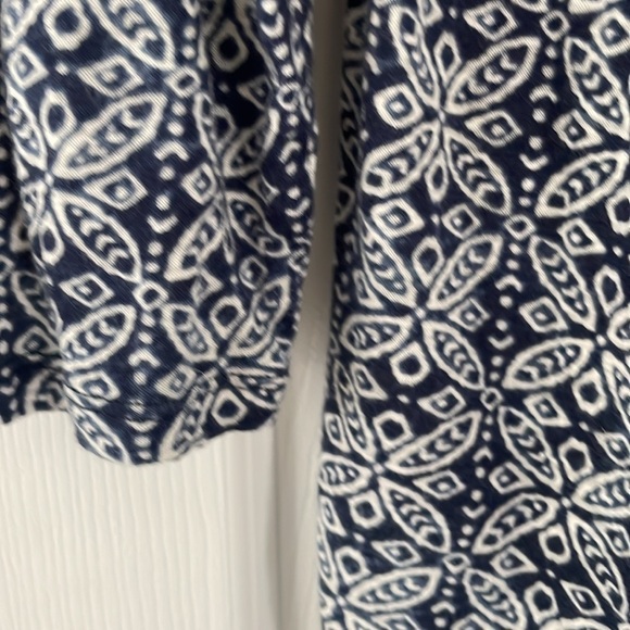 Lucky brand bohemian navy and white striped top in size large - Picture 6 of 7